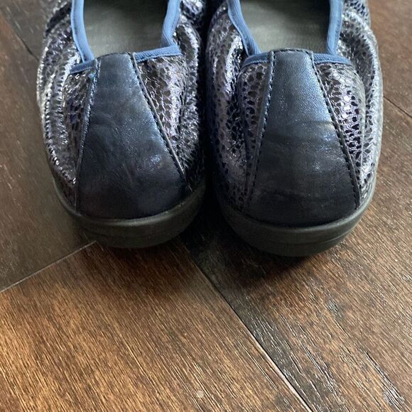 Giacomo Albiani ballet flats size shoes 8 womens navy blue leather comfort shoe - Picture 4 of 7